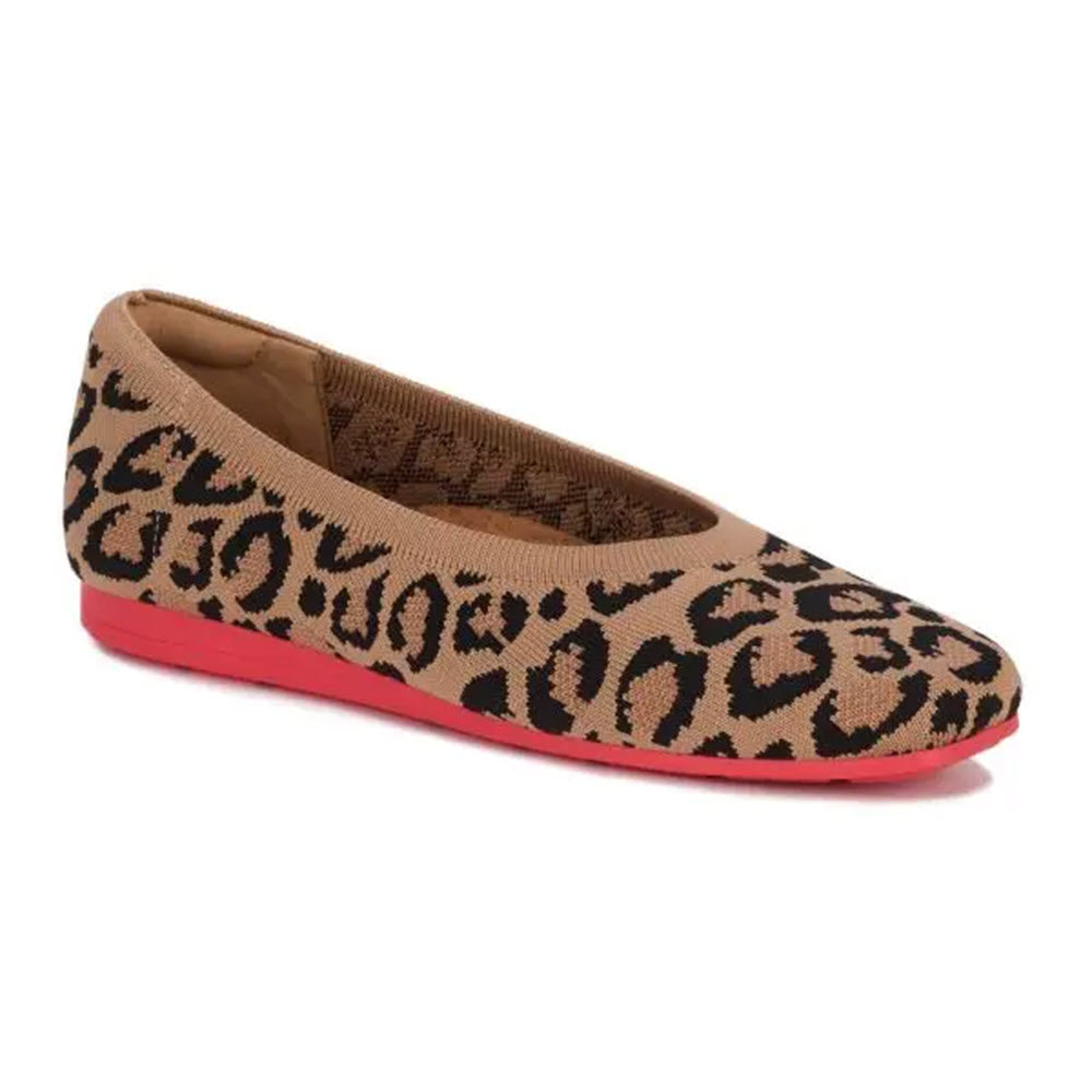 ROS HOMMERSON NIKI KNIT FLAT LEOAPRD PINK - WOMENS