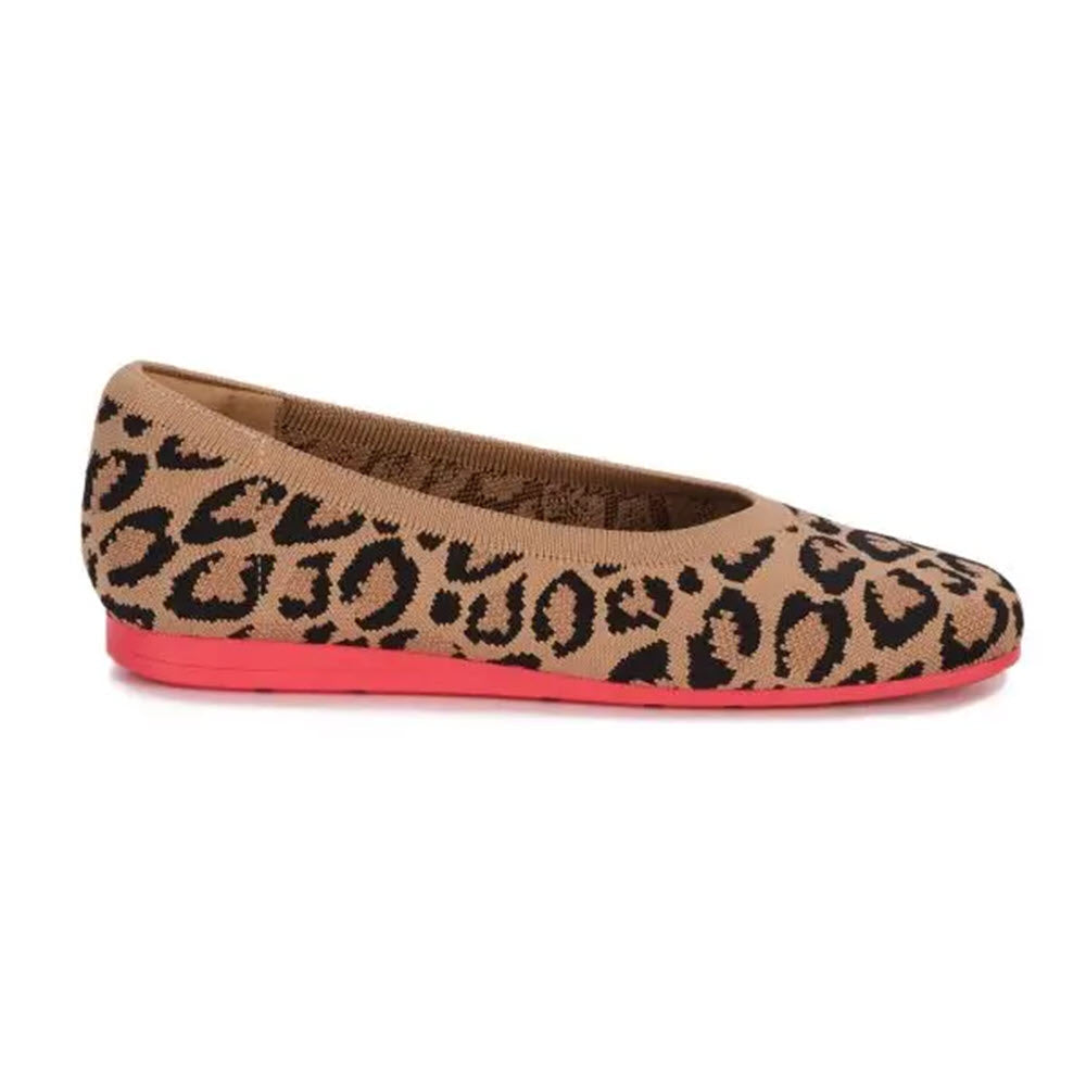 ROS HOMMERSON NIKI KNIT FLAT LEOAPRD PINK - WOMENS