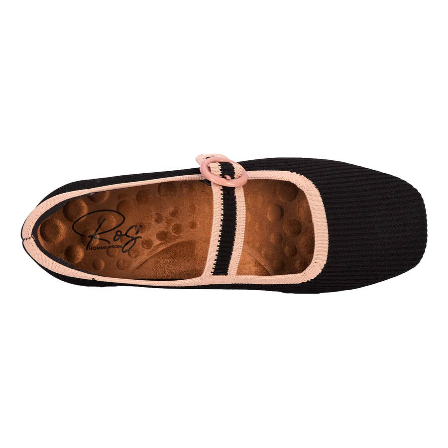 ROS HOMMERSON NAOMI KNIT MARY JANE BLACK TAUPE - WOMENS
