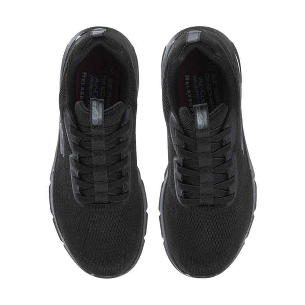 SKECHERS AIR VENTURA SLIP-RESISTANT BLACK - MENS