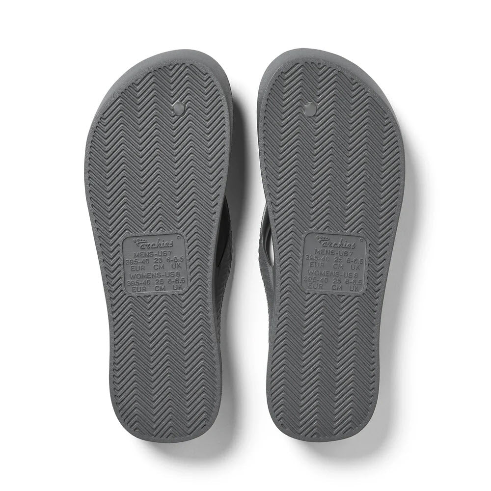 ARCHIES FLIP FLOPS CHARCOAL - WOMENS
