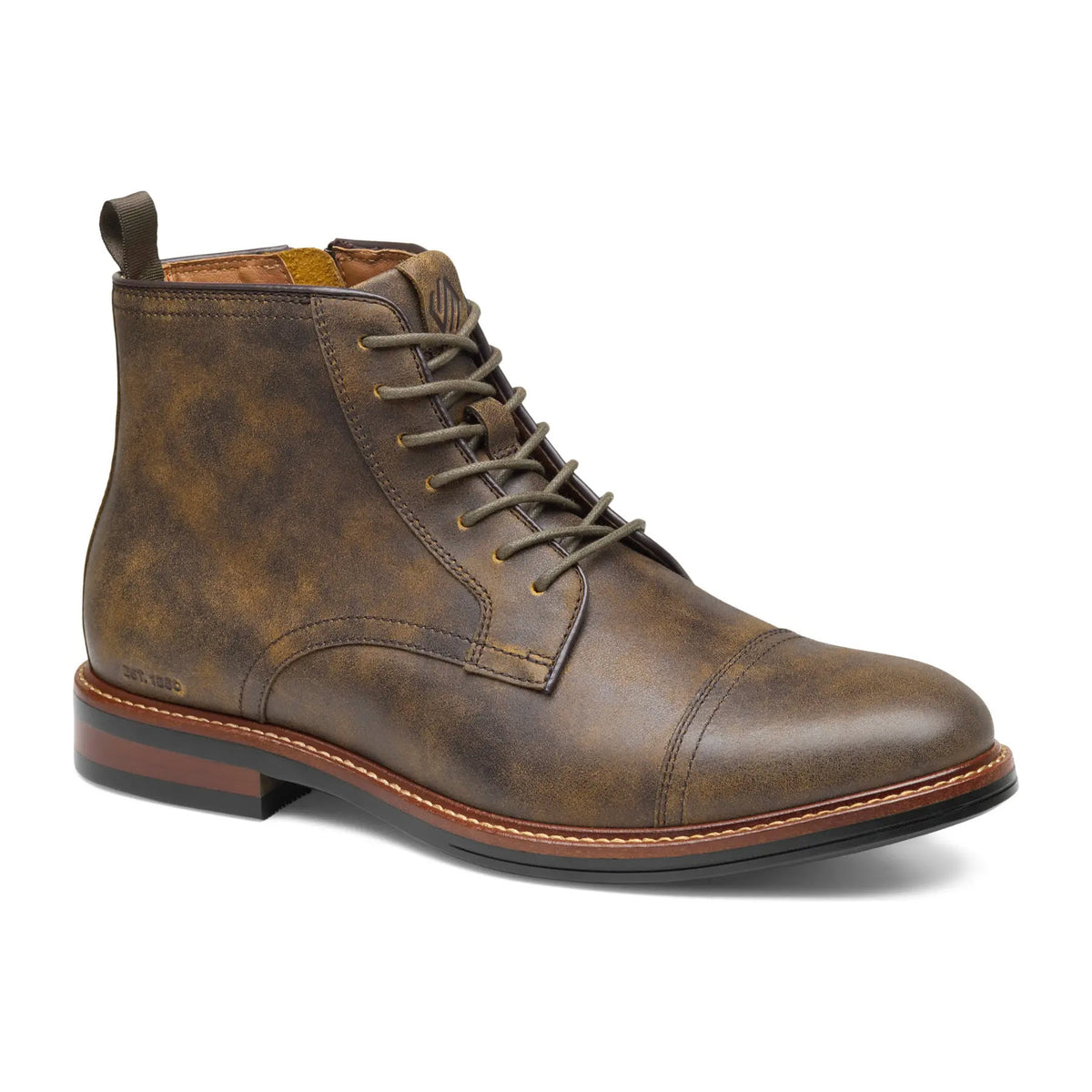 JOHNSON & MURPHY XC+ DURHAM CAP TOE WATERPROOF DARK BROWN - MENS