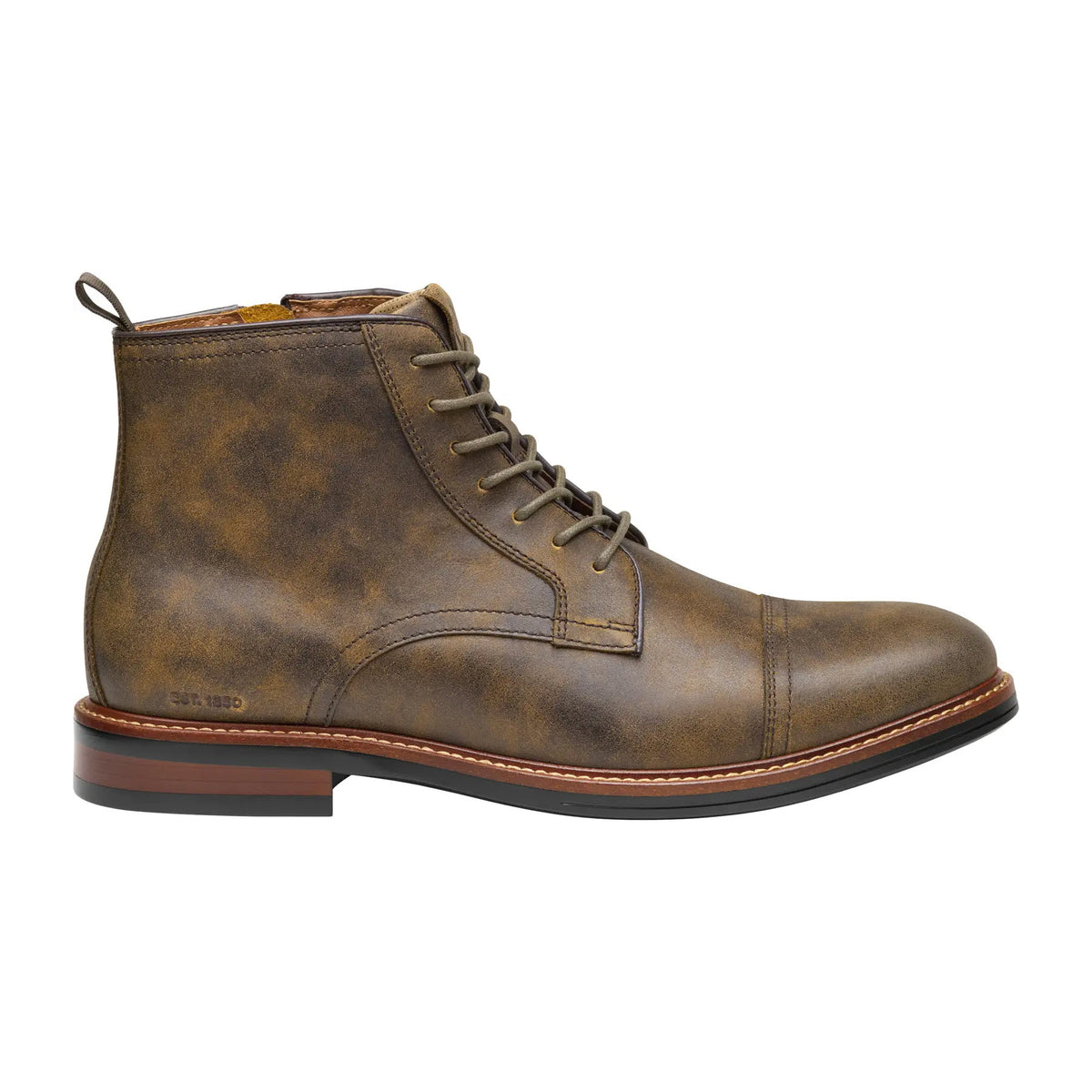 JOHNSON & MURPHY XC+ DURHAM CAP TOE WATERPROOF DARK BROWN - MENS