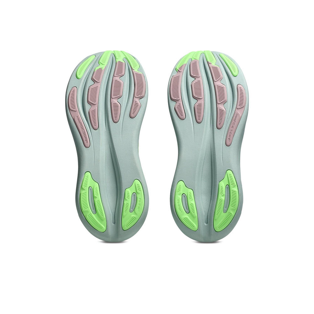ASICS GEL NIMBUS 28 CLOUD GREY/ILLUMINATE GREEN - WOMENS
