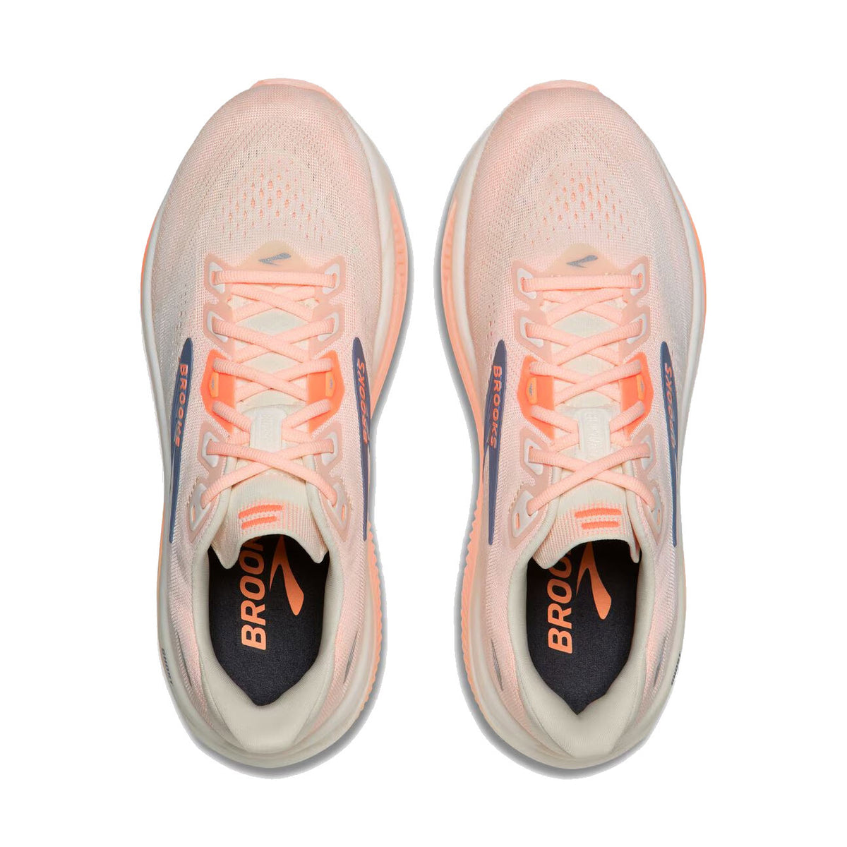 BROOKS GHOST 18 WHITE/CYBER PEACH/GREY - WOMENS