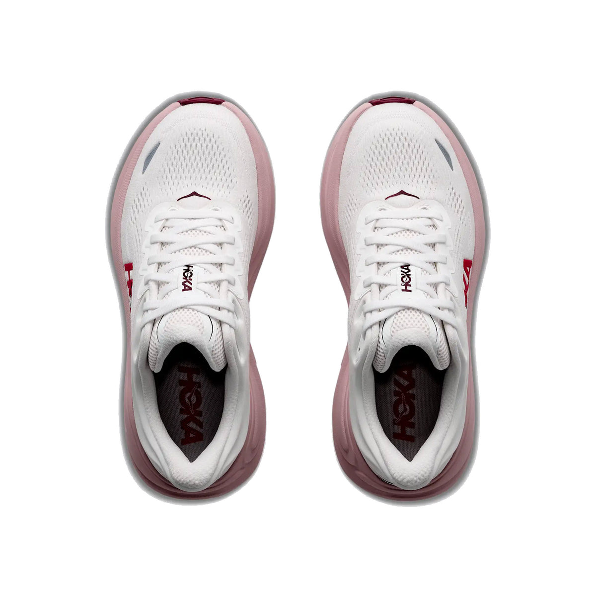 HOKA BONDI 9 WHITE/PINK OPAL - WOMENS