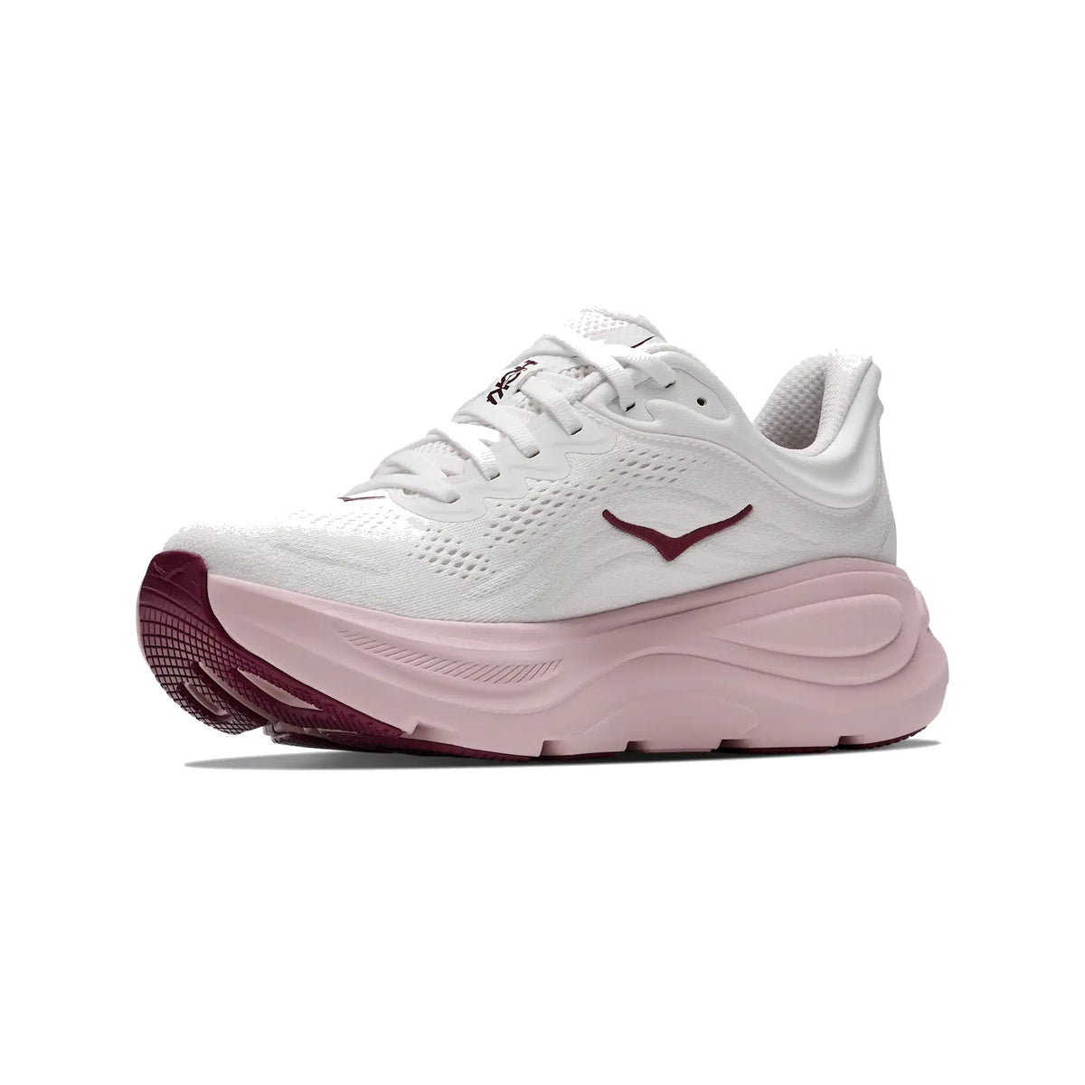HOKA BONDI 9 WHITE/PINK OPAL - WOMENS