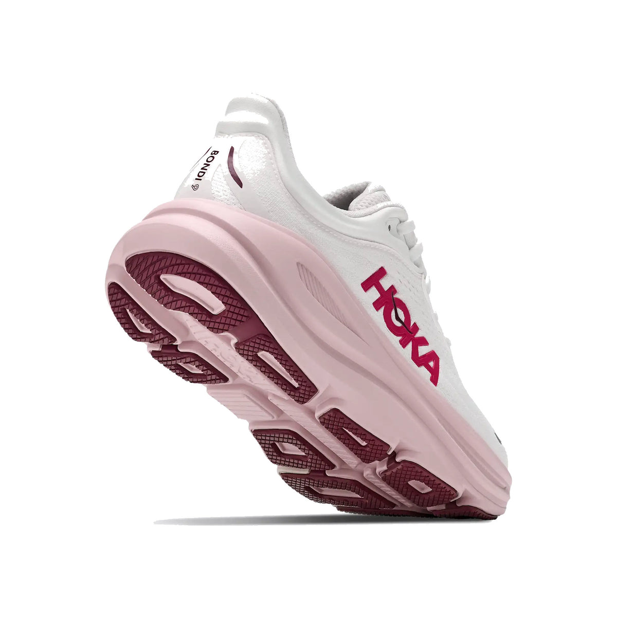 HOKA BONDI 9 WHITE/PINK OPAL - WOMENS