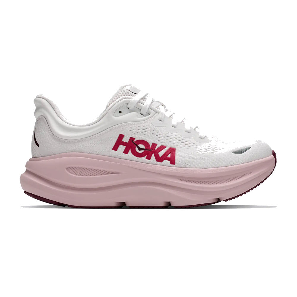 HOKA BONDI 9 WHITE/PINK OPAL - WOMENS
