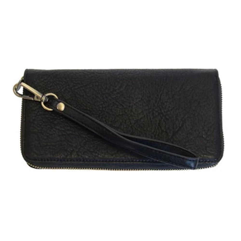 JOY SUSAN RUE ZIP AROUND WALLET WITH WRISTLET BLACK