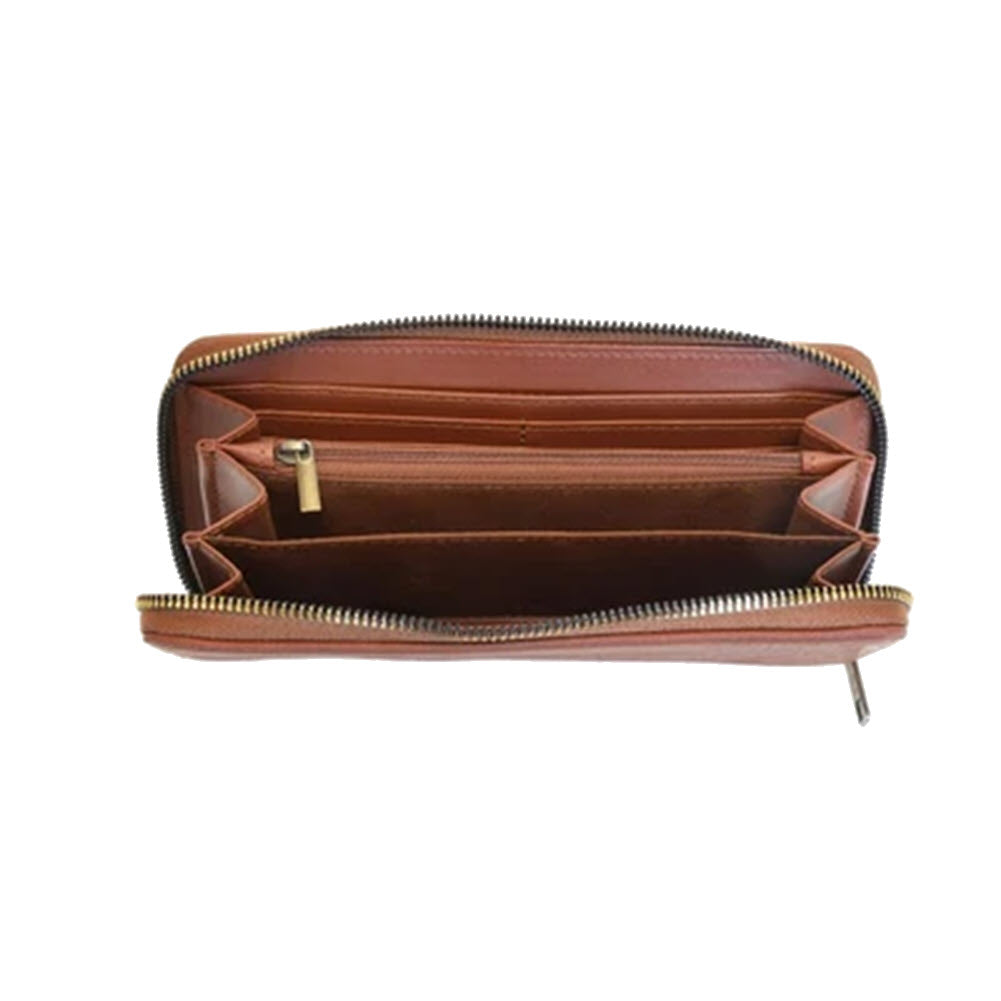 JOY SUSAN RUE ZIP AROIUND WALLET WITH WRISTLET SADDLE
