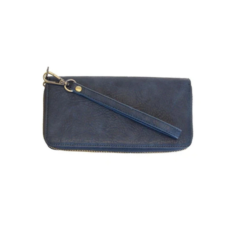 JOY SUSAN RUE ZIP AROIUND WALLET WITH WRISTLET NAVY
