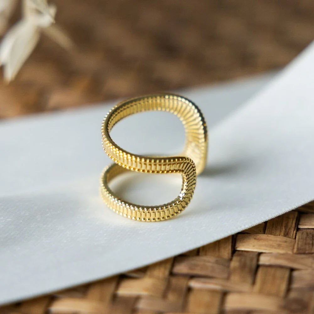 GLEE CONTOUR RING GOLD