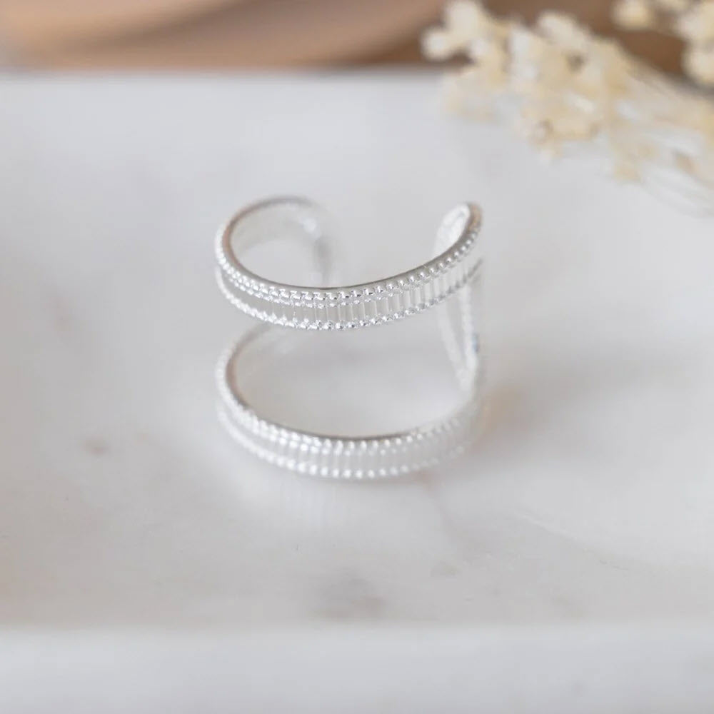GLEE CONTOUR RING SILVER