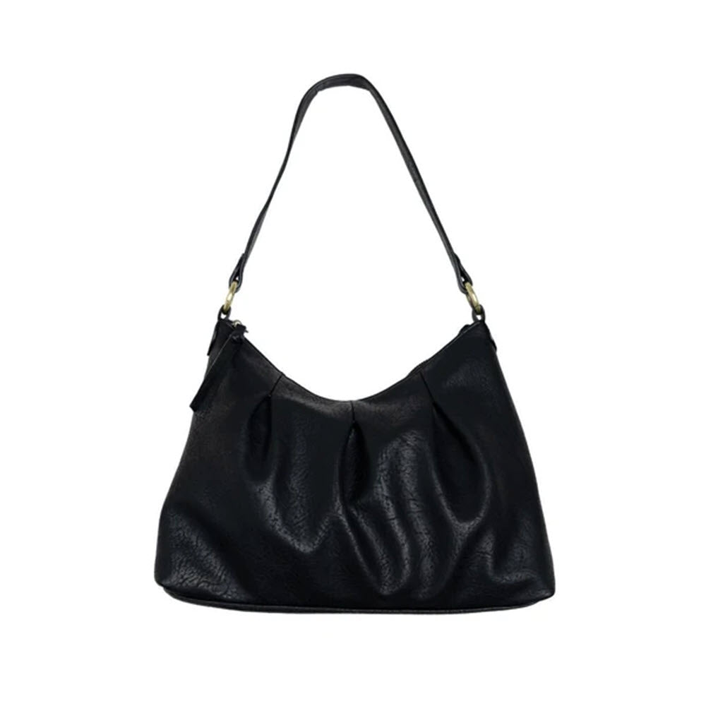 JOY SUSAN SASHA PLEATED HOBO CROSSBODY BLACK