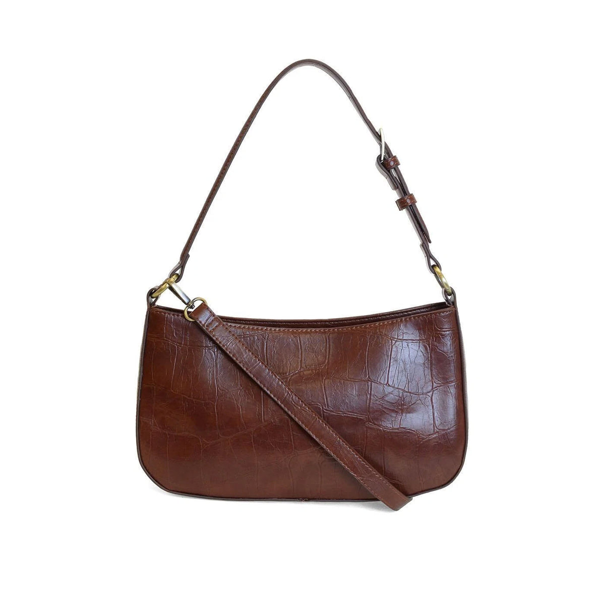 JOY SUSAN ERIN CROC HOBO SHOULDER CROSSBODY PECAN