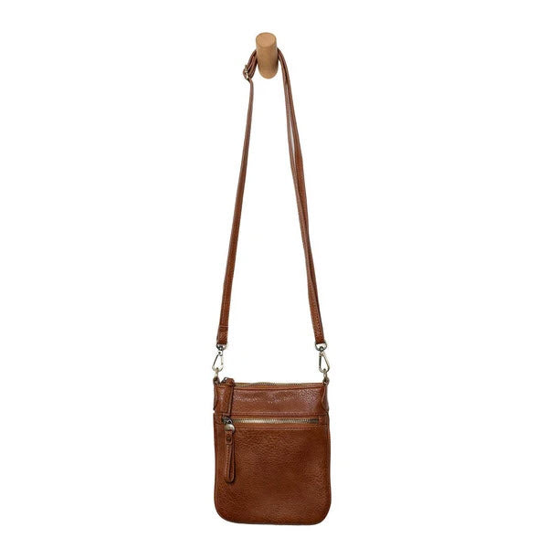 JOY SUSAN LIA PHONE CROSSBODY BAG COGNAC