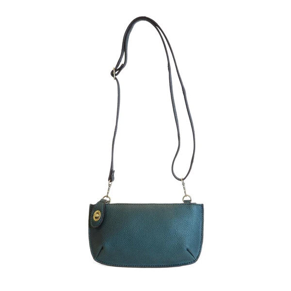JOY SUSAN MINI CROSSBODY WRISTLET CLUTCH TEAL METALLIC