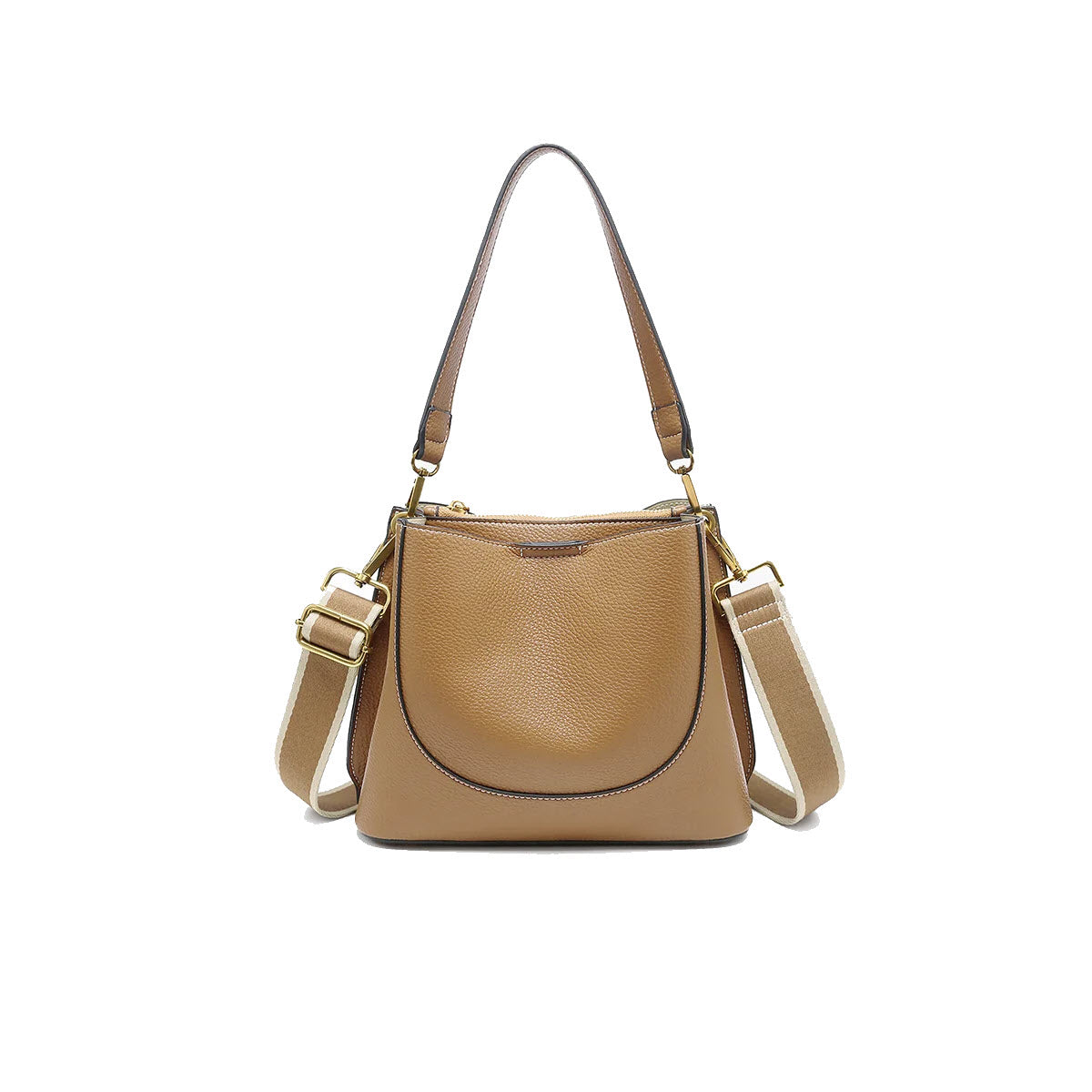 JEN & CO CORINNA BUCKET BAG TAN