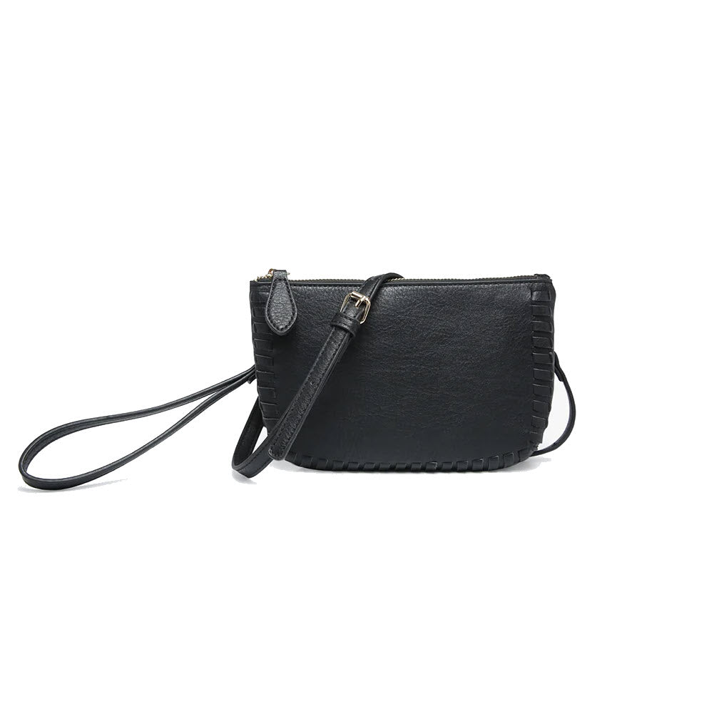 JEN & CO BONNIE CLUTCH/CROSSBODY BAG BLACK