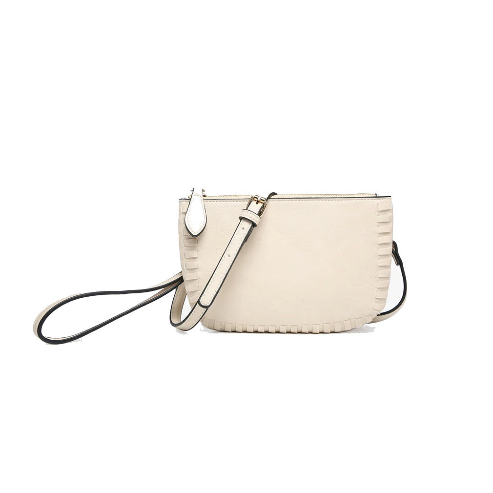JEN & CO BONNIE CLUTCH/CROSSBODY BAG BONE