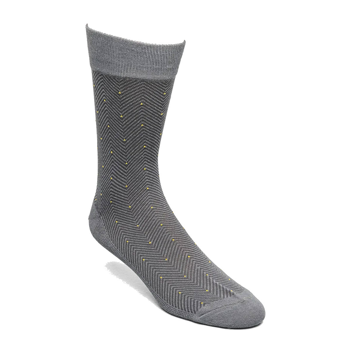 FLORSHEIM HERRINGBONE DOT CREW SOCKS GRAY MULTI - MENS