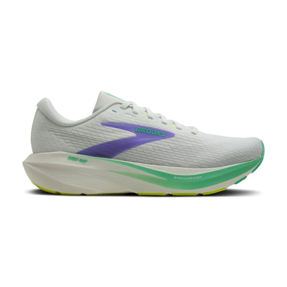 BROOKS GHOST AMP GREY/GREY/PARADISE - WOMENS