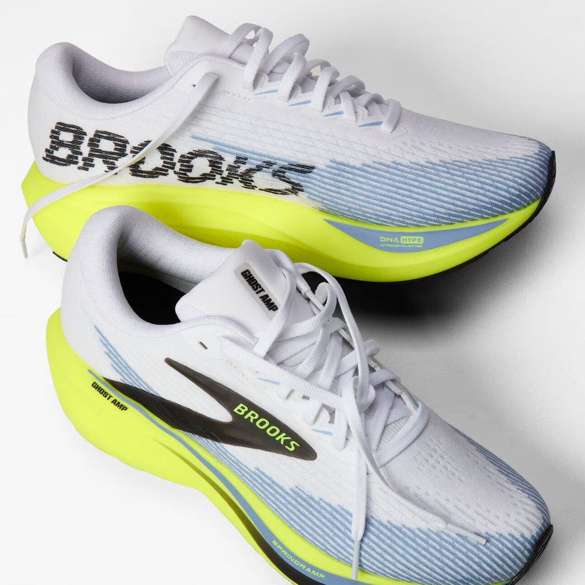 BROOKS GHOST AMP WHITE/BLUE/NIGHTLIFE - MENS