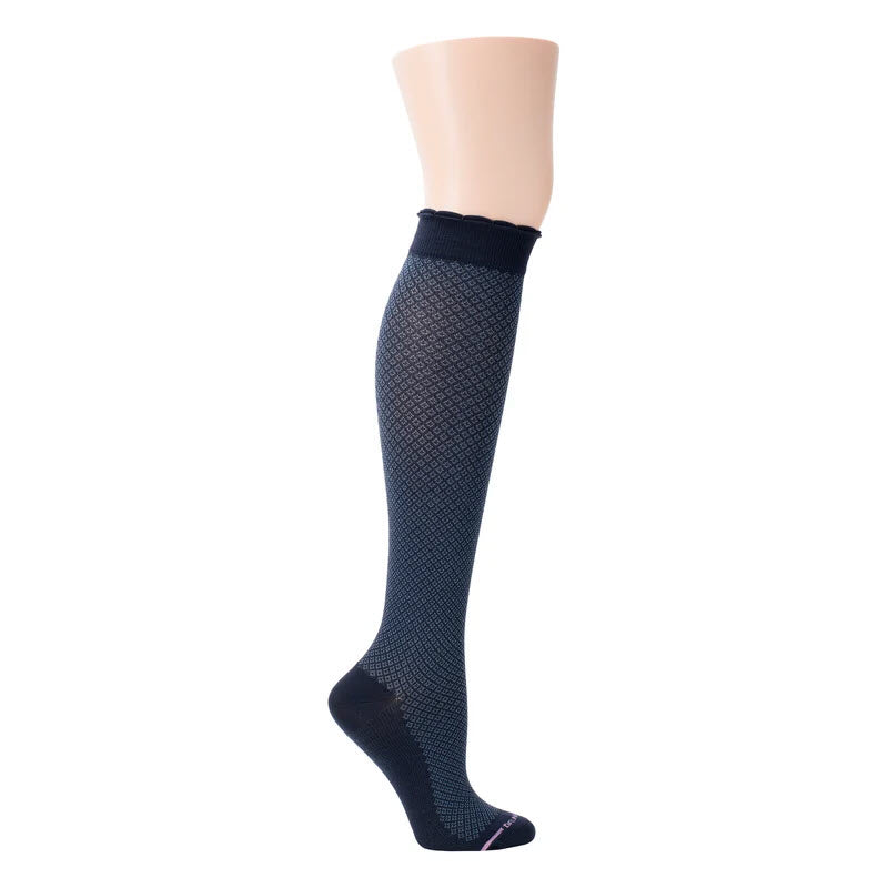 DR MOTION KNEE HIGH COMPRESSION SOCKS NEAT PLAITING - WOMENS