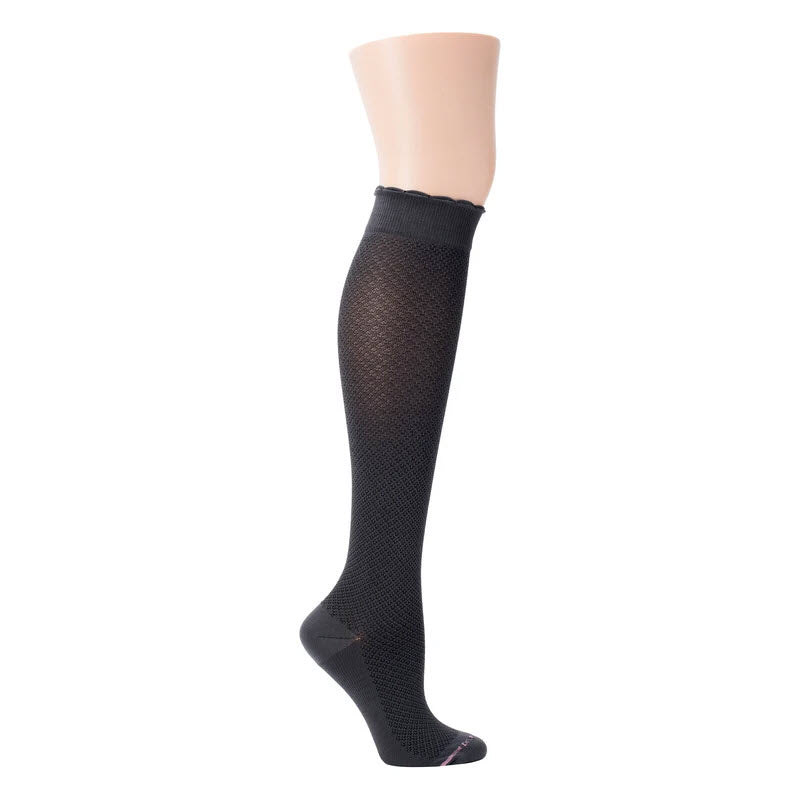DR MOTION KNEE HIGH COMPRESSION SOCKS NEAT PLAITING - WOMENS