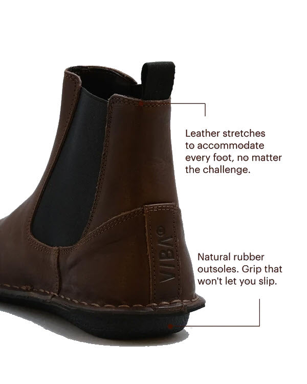 VIBAE HELSINKI BOOT LEATHER COCOA BROWN - WOMENS