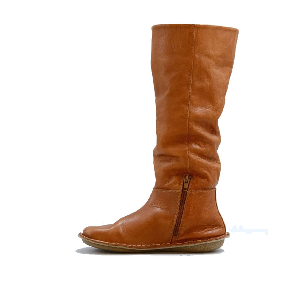 VIBAE WOODSTOCK BOOT LEATHER COGNAC BROWN - WOMENS