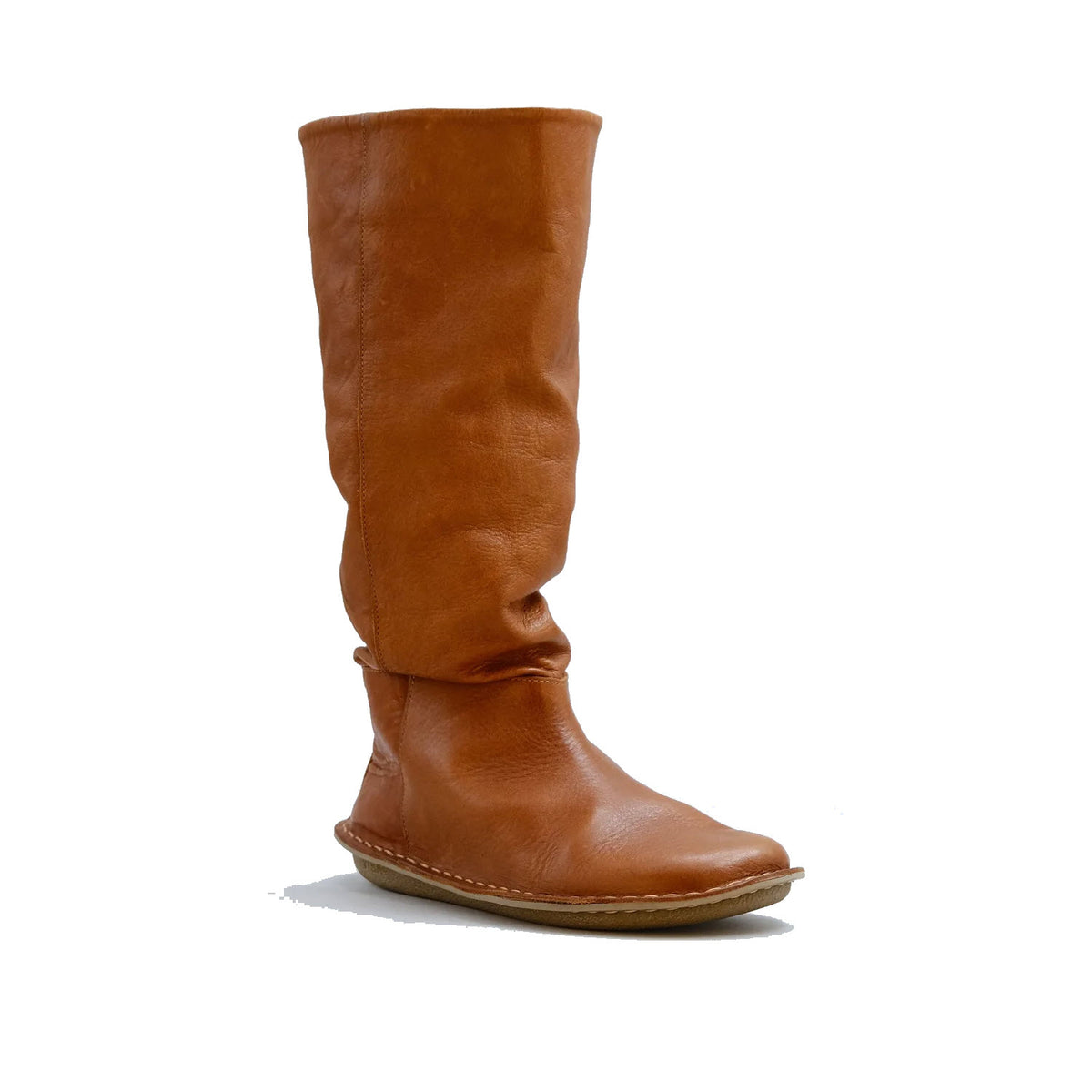 VIBAE WOODSTOCK BOOT LEATHER COGNAC BROWN - WOMENS