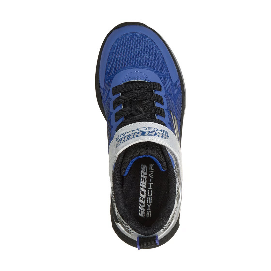 SKECHERS MICROSPEC MAX VELOCITY BLUE SILVER - KIDS