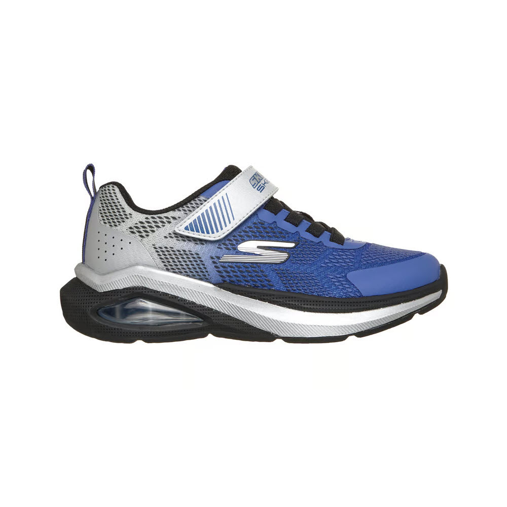 SKECHERS MICROSPEC MAX VELOCITY BLUE SILVER - KIDS
