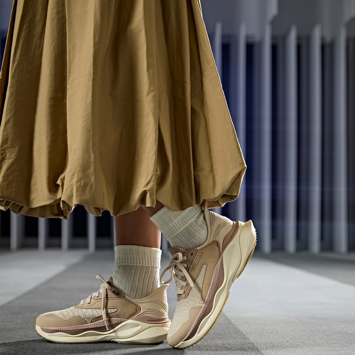 Womena wearing the Clarks Pace