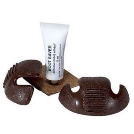 FRANKFORD BOOT SAVERS BROWN care kit with a tube of cream and a pair of brown toe cap boot shapers by F.L. Inc.
