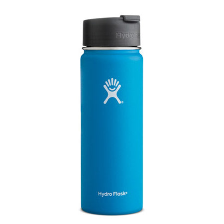Hydro Flask HYDRO FLASK 20OZ WIDE MOUTH HYDROFLIP LID PACIFIC water bottle with TempShieldTM on white background.