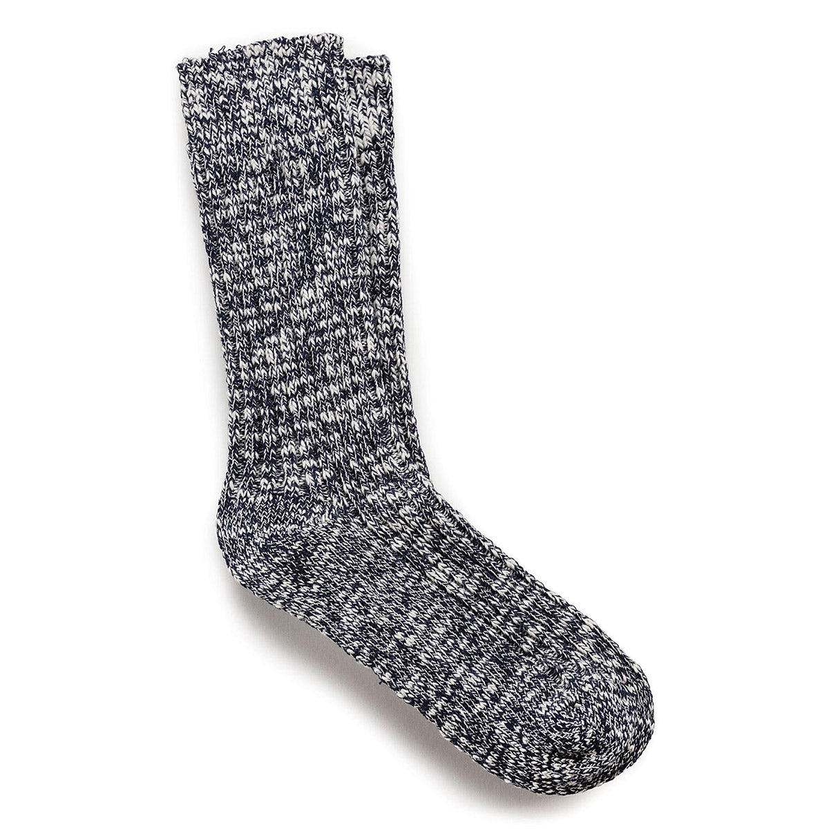 A single Birkenstock cotton slub sock blue/white, part of our product promotions, displayed against a white background.