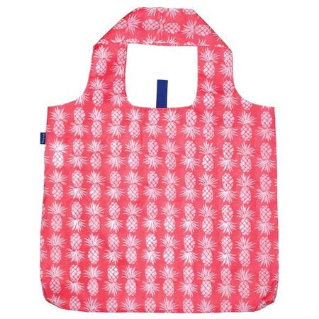 Rockflowerpaper eco-friendly shopping bag with a red and white floral pattern.