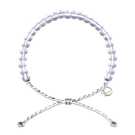 4Ocean polar bear bead bracelet with an adjustable clasp and CO2 offset on a white background.
