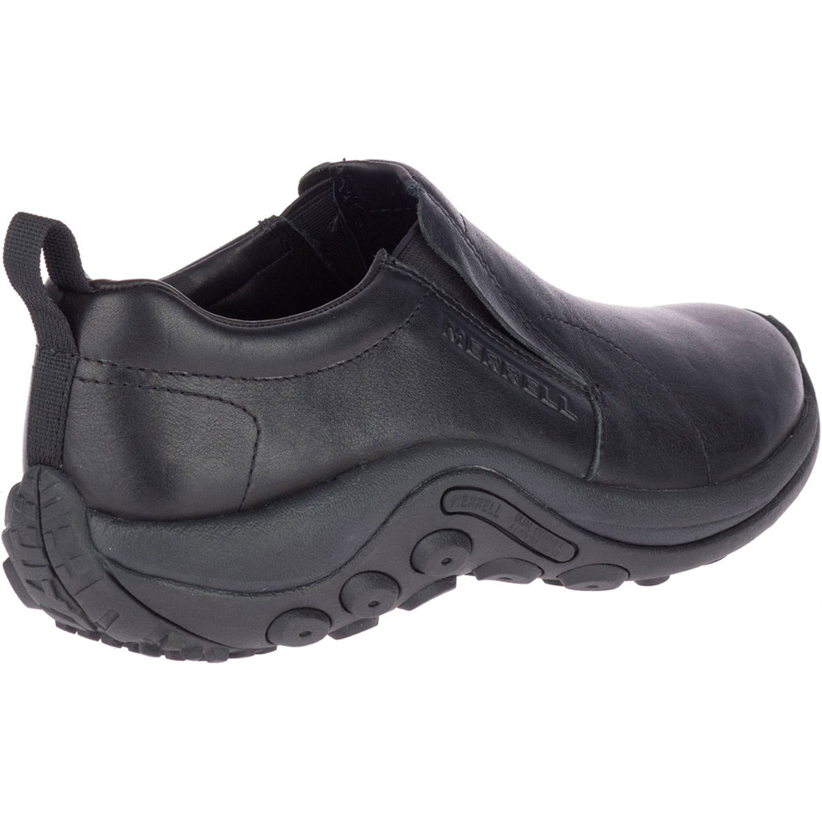 Black Merrell Jungle Moc Leather 2 slip-on casual shoe with a thick sole and Air Cushion.
Product Name: MERRELL JUNGLE MOC LEATHER 2 BLACK - MENS
Brand Name: Merrell