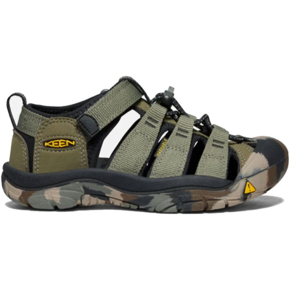 Quick-drying webbing outdoor sandal by Keen Child Newport H2 Dusty Olive - Kids.
