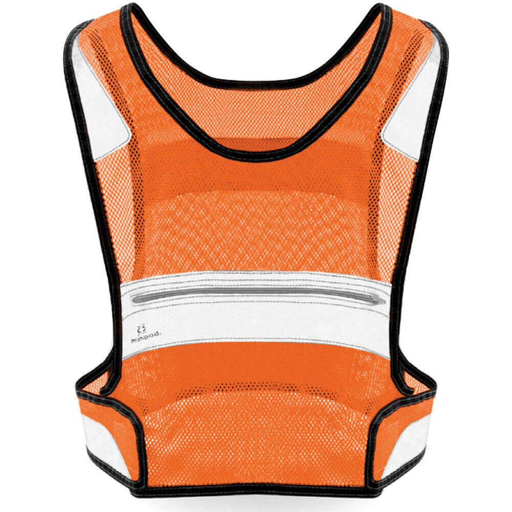 Amphipod Orange safety vest with reflective stripes and Meshlite construction.
