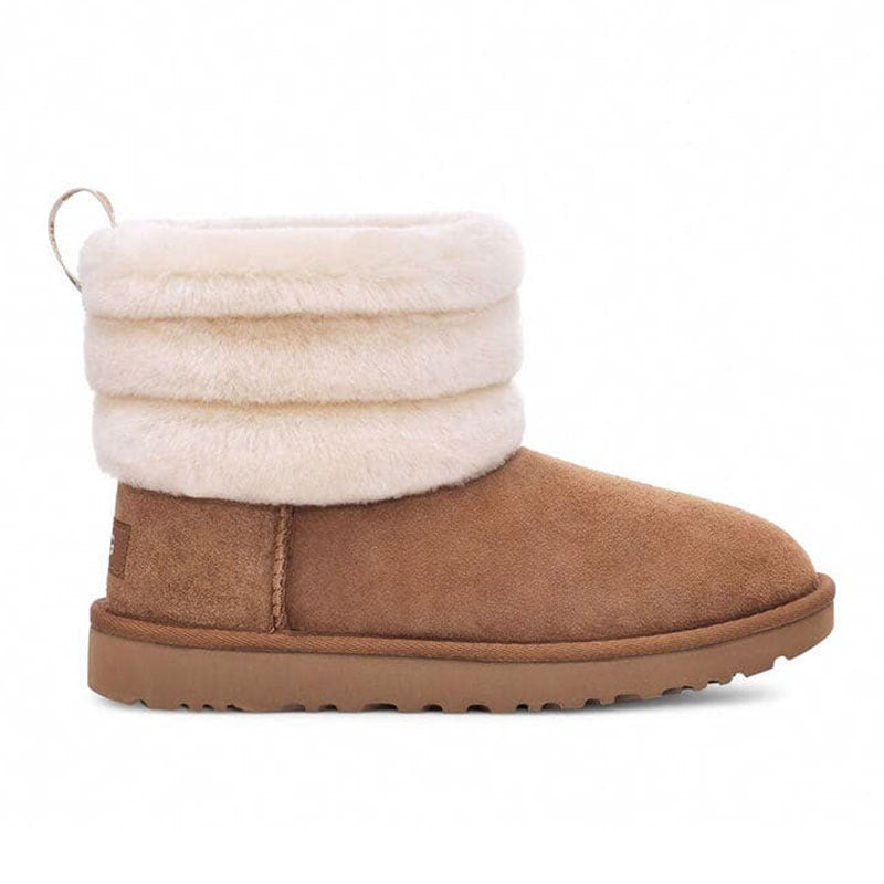 UGG FLUFF MINI QUILTED CHESTNUT - WOMENS
