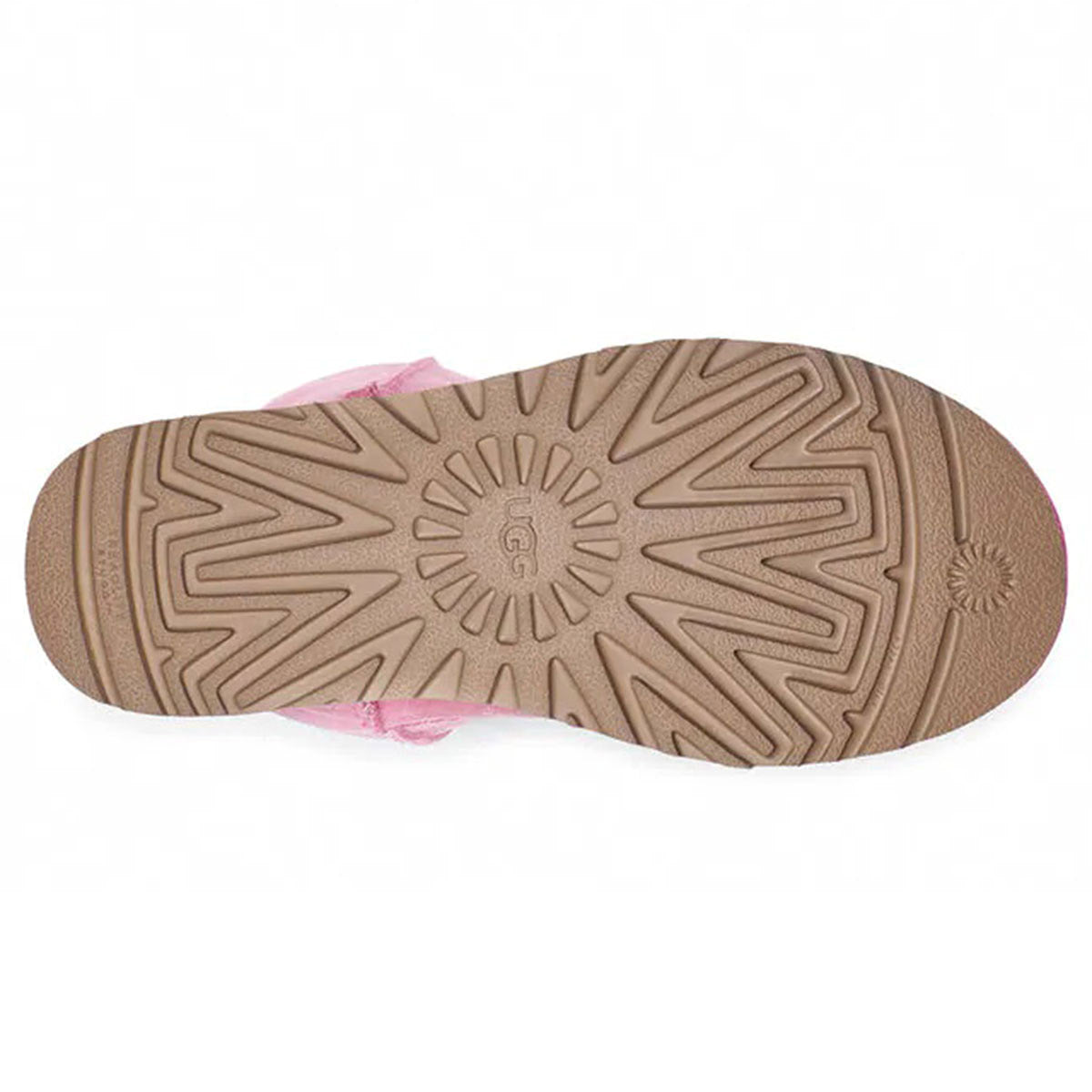 Sole of a shoe with a Treadlite by UGG patterned tread design on the UGG CLASSIC SHORT II WILD BERRY - WOMENS.