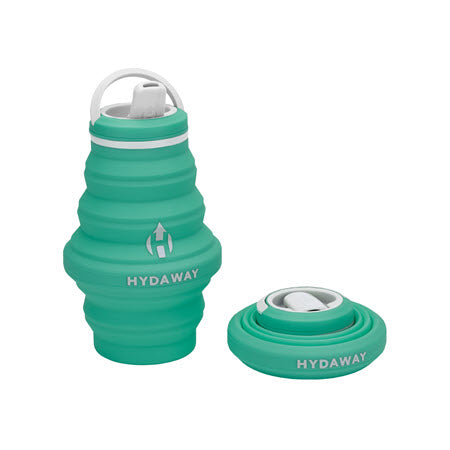Hydaway 17oz collapsible bottle mist with its cap detached, made of BPA-free plastic.