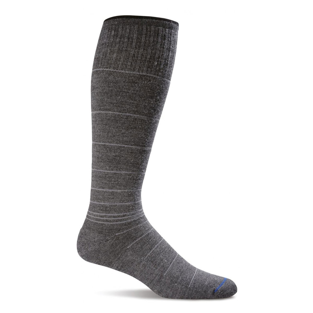 Gray Merino Wool Sockwell knee-high compression sock displayed against a white background.