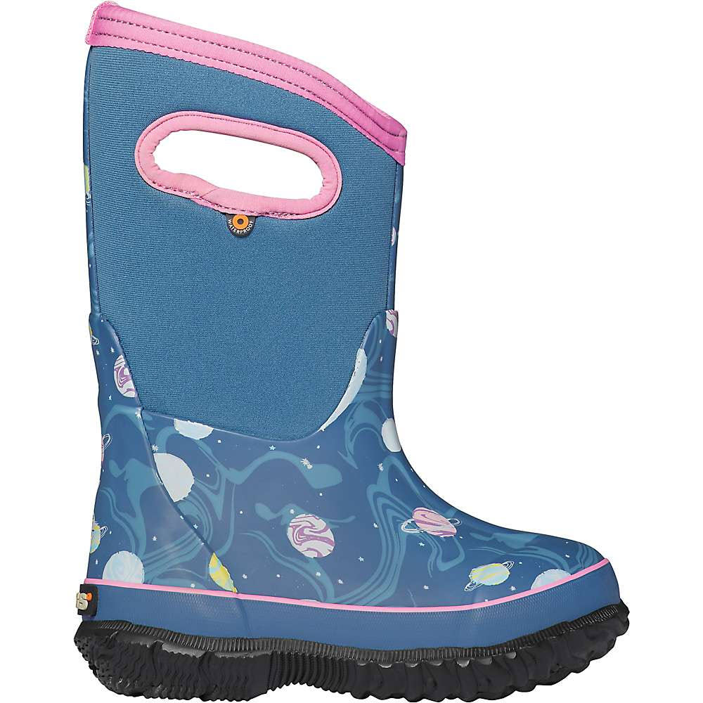 Children's BOGS CLASSIC PLANETS DARK BLUE MULTI - KIDS waterproof boot with a marine life pattern and Subzero Neo-Tech insulation.