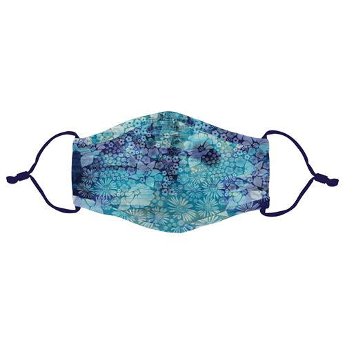 KARMA FACE MASK CORNFLOWER BLUE with adjustable straps.